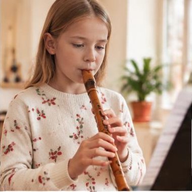 Blokfluit tijdens muziekles