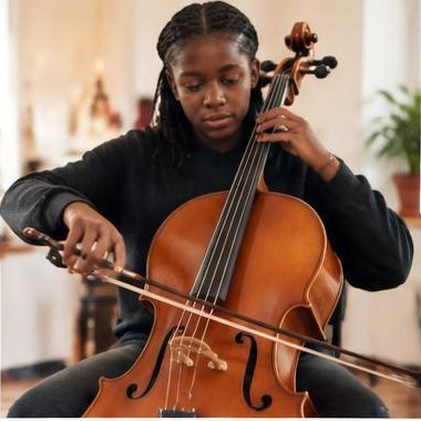 Cello tijdens muziekles