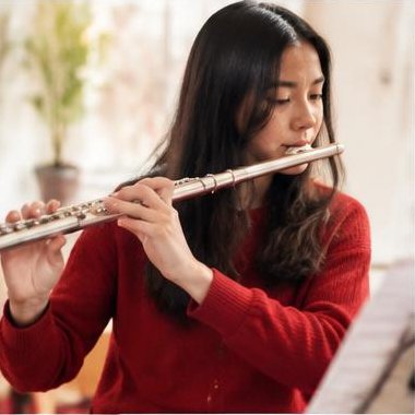 Dwarsfluit tijdens muziekles