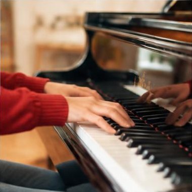 Piano tijdens muziekles